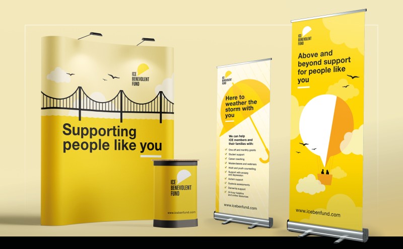 ICE Ben Fund Pop-Up Banner Stands